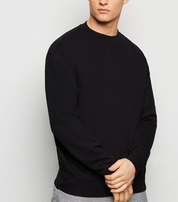 Black Dropped Shoulder Sweatshirt