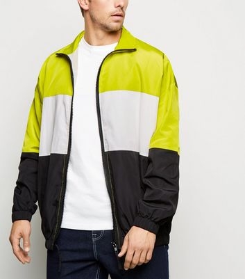 Multicoloured Neon Colour Block Wind Breaker