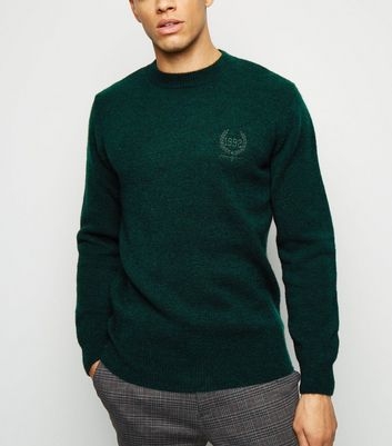 Teal 1992 Embroidered Textured Jumper