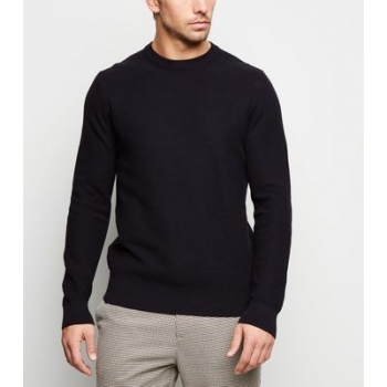 Navy Honeycomb Knit Jumper