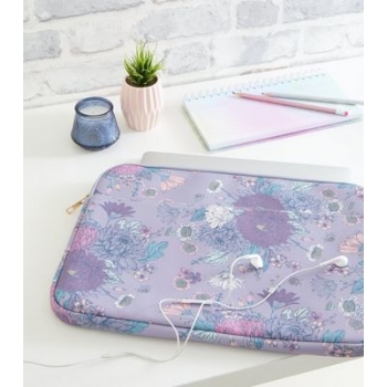 Lilac Floral Print 15" Laptop Case