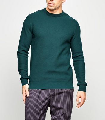 Teal Honeycomb Knit Jumper