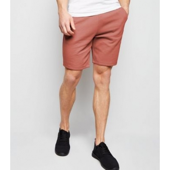 Mid Pink Drawstring Waist Jersey Shorts