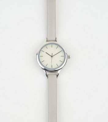 Grey Iridescent Glitter Analogue Watch