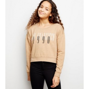 Girls Camel San Francisco Slogan Sweatshirt