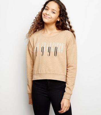 Girls Camel San Francisco Slogan Sweatshirt