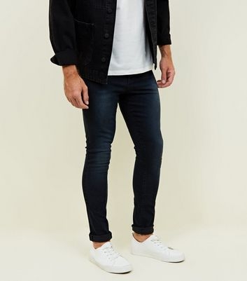 Navy Dark Wash Stretch Skinny Jeans