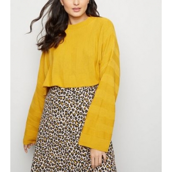 Cameo Rose Mustard Stripe Cropped Jumper