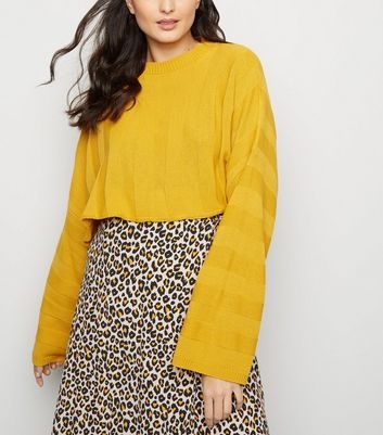 Cameo Rose Mustard Stripe Cropped Jumper