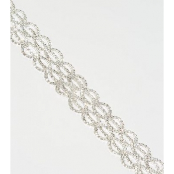 Silver Premium Diamanté Lattice Bracelet