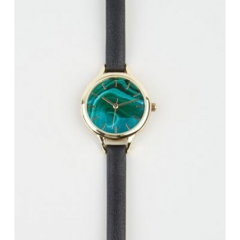 Green Marbled Face Analogue Watch