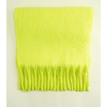 Green Neon Longline Bouclé Scarf