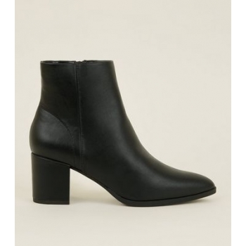 Black  Block Heel Ankle Boots