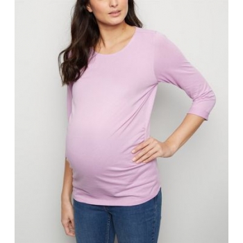 Maternity Lilac 3/4 Sleeve Top