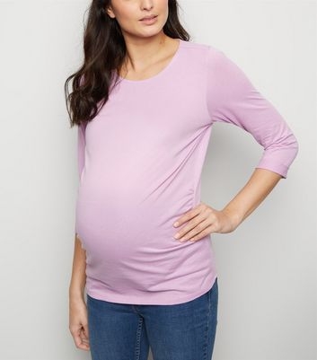 Maternity Lilac 3/4 Sleeve Top