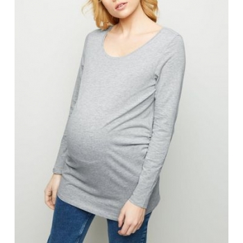 Maternity Pale Grey Long Sleeve Top