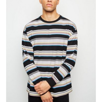 Multicoloured Stripe Long Sleeve Crew Neck T-Shirt