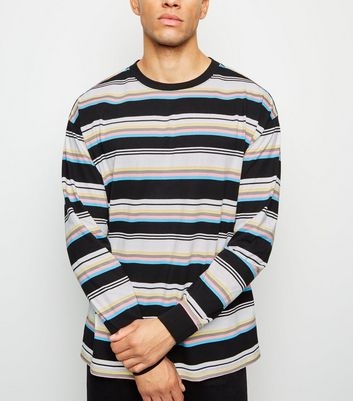 Multicoloured Stripe Long Sleeve Crew Neck T-Shirt