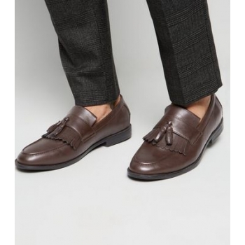 Dark Brown Fringe Tassel Loafers