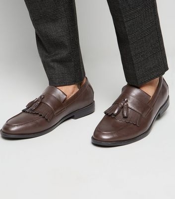 Dark Brown Fringe Tassel Loafers