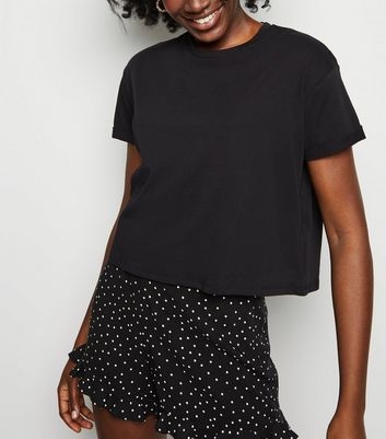 Black Organic Cotton Boxy T-Shirt