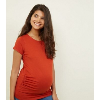 Maternity Orange Short Sleeve T-Shirt