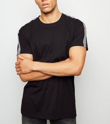 Black Chevron Tape Sleeve T-Shirt