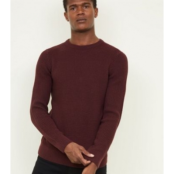 Burgundy Tuck Stitch Jumper