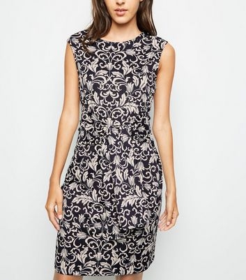 Mela Blue Floral Tie Front Mini Dress