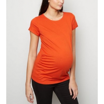 Maternity Bright Orange Short Sleeve T-Shirt