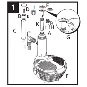 Hozelock EasyClear 6000-9000 Fountain Attachments