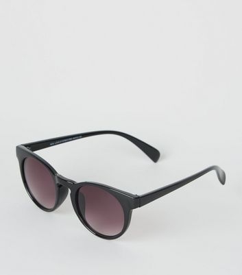 Girls Black Round Sunglasses