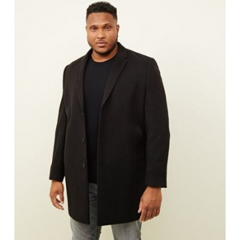 Plus Size Black Overcoat