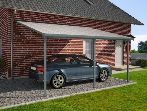 Palram-Canopia 3X10.35m FERIA Veranda PATIO COVER (GREY) - CLEAR