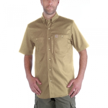 Carhartt Mens Rugged Prof Short Sleeve Button Work Shirt XXL - Chest 50-52' (127-132cm)