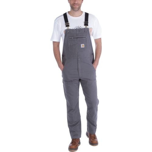 Carhartt Mens Rugged Cotton Spandex Flex Rigby Bib Overalls Waist 30' (76cm), Inside Leg 30' (76cm)