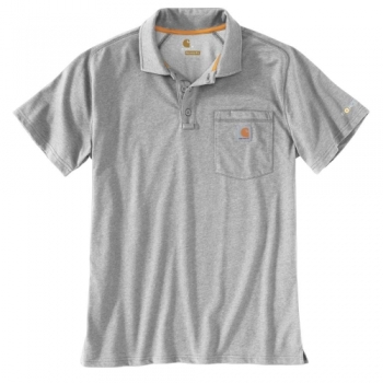 Carhartt Mens Force Cotton Delmont Pocket Polo T Shirt Tee L - Chest 42-44' (107-112cm)