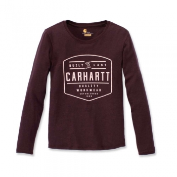 Carhartt Womens Graphic Long Sleeve Cotton T Shirt Tee S - Bust 34-35' (86-89cm)