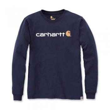 Carhartt Mens Core Logo Long Sleeve Cotton Crewneck T Shirt L - Chest 42-44' (107-112cm)