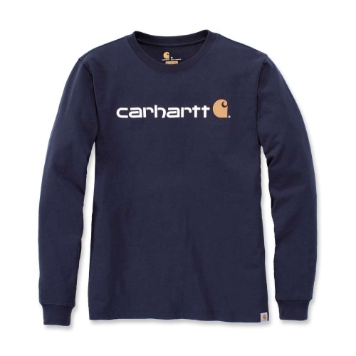 Carhartt Mens Core Logo Long Sleeve Cotton Crewneck T Shirt L - Chest 42-44' (107-112cm)