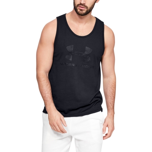 Under Armour Mens Sportstyle Logo Wicking Fitness Tank Top L - Chest 42-44' (106.7-111.8cm)