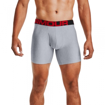 Under Armour Mens Tech 6In 2 Pack Fitted Boxer Shorts XL- Waist 38-40'