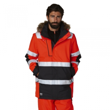 Helly Hansen Mens Alna Winter Hi Vis Parka Workwear Jacket 4XL - Chest 55' (140cm)