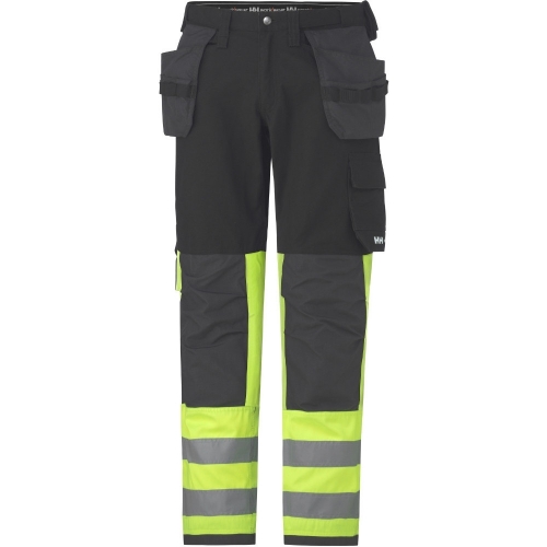 Helly Hansen Mens Visby Construction Pant Class 1 Hi Vis Trousers C48 - Waist 33', Inside Leg 32'