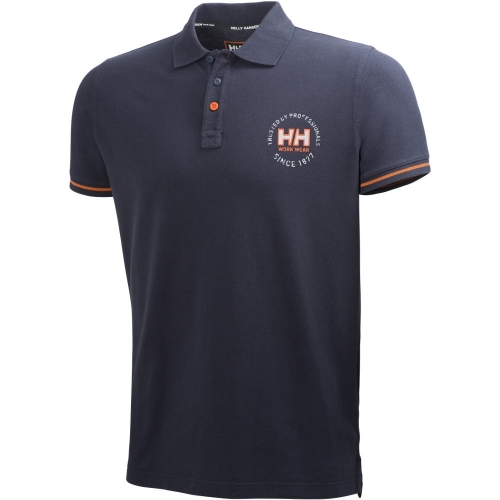 Helly Hansen Mens Oslo Contrast Short Sleeve Casual Work Polo Shirt M - Chest 39.5' (100cm)