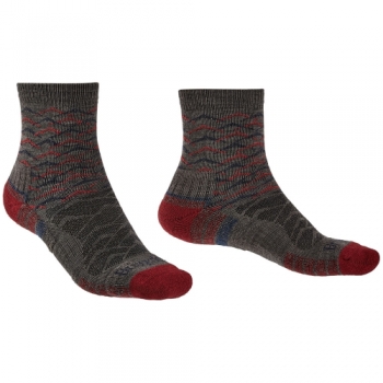 Bridgedale Mens Hike Lightweight Merino Wool Pattern Socks X-Large - UK 12+ (EU 48+, US 13+)