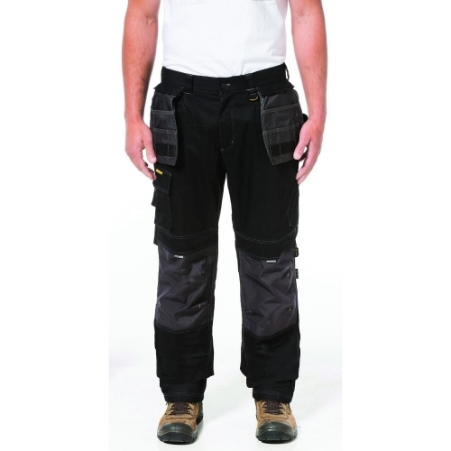 CAT Workwear Mens H2O Defender Reflective Durable Work Trousers Pants 32L - Waist 32', Inside Leg 34'