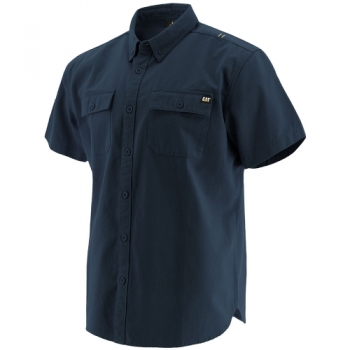 CAT Workwear Mens Button Up Short Sleeve Durable Work Shirt S - Chest 34-37' (87 - 94cm)