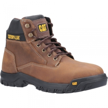 Caterpillar Mens Median S3 Leather Lace Up Safety Boots UK Size 10 (EU 44)