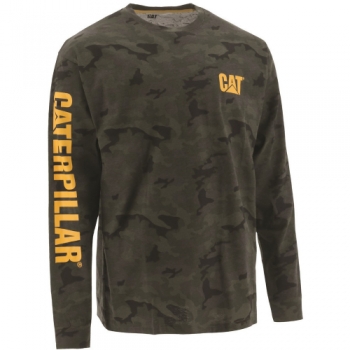 Caterpillar Mens Trademark Banner Long Sleeve T Shirt M - Chest 38 - 41' (97 - 104cm)